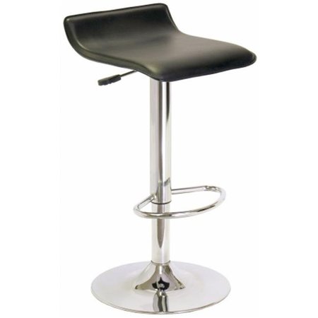 WINSOME TRADING Winsome Trading Inc 93129 Faux Leather & Chrome Adjustable Swivel Stool 93129